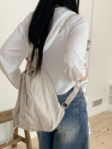 プリーツデイリーナイロンストリングポケットバックパック/Pleated Daily Nylon String Pocket Backpack