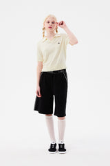 モノチェリーオープンカラーニット / MONO CHERRY OPEN COLLAR KNIT [IVORY]