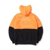 Classic Color Block Fleece Hoodie - Orange (6624442253430)