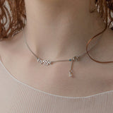 ヒュッゲライフスリムチェーンネックレス/Hygge life slim chain necklace (silver)