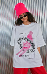 チューブキャットTシャツ/tube cat tee _ pink