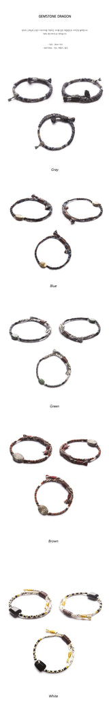 ジェムストーンドラゴンブレスレット (5color)/GEMSTONE DRAGON Bracelet (5color)