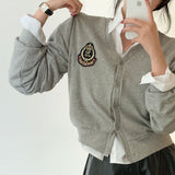 [5color] Teen Wapen Embroidery Cardigan