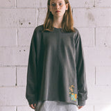 [Patchwork Sweatshirt] Charcoal (6626238136438)