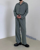 ツータック ベルト ジャンプスーツ / RO Two-Tuck Belted Jumpsuit (4 colors)