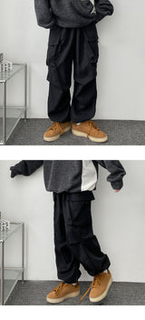 Shirring String Banded Cargo Pants