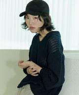 SALON DE SEOUL LOGO EMBROIDERY CAP W - BLACK (6689403240566)