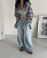 [UNISEX] String checkered shirt