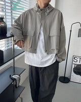 モノクロップフードジャンパー / CR Mono Cropp Hood Jumper (3 colors)