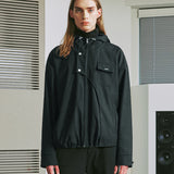 FRONT ARCH COVER HOODIE BLOUSON BLACK