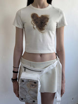 ハートヘアTシャツ / Heart Hair Tee IVORY