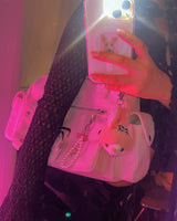 Gangster ribbon rabbit keychain