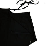 213-CHAIN&SLIT RIBBON SKIRT (6613729181814)