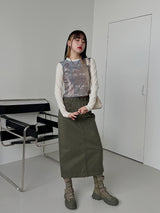 リーフ コットン ロングスカート / no.6181 Leaf Cotton Long Skirt (3color)
