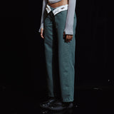 ターンアップロゴベルト ローライズパンツ / TURN UP LOGO BELT LOW RISE PANTS (GR)