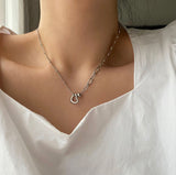 ハートボール2ウェイネックレス/hass Heart Ball Two Way Necklace - 2color
