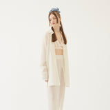 OVERSIZED PLEATS SHIRTS (IVORY) (6579703283830)