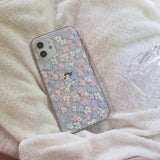 フラワースプラッシュジェリーハードアイフォンケース/Flower Splash Jelly Hard phone case