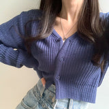 ビビッドカラークロップカーディガン
