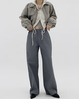 ベルクロルーズワイドパンツ / Velcro loose wide pants (2color)