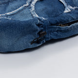 Washed Denim Turtle Backpack (Blue)
