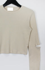 リブカットTシャツ/Rib Cut T-shirt (2color)