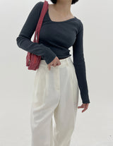 サラーアンボールドTシャツ/Sarah Unbald T-shirt (3color)
