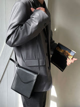 Blt Collar Leather Blazer (2color) (6684822208630)