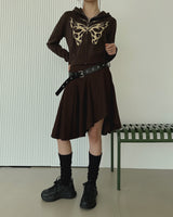 カットアンバランススカート/Cut unbalanced skirt (2color)