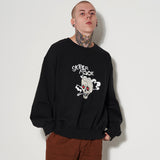 SMOKING SKULL SWEAT SHIRT BLACK (6612483670134)