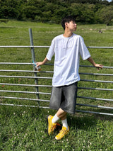 ブラシバミューダデニムパンツ