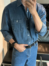 シグフィットデニムシャツ/LMN Sig Loose Fit Denim Shirt (4 colors)