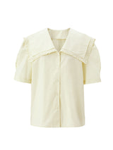 ダブルフリルブラウス / Double frill blouse - Light yellow