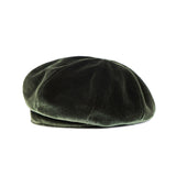 VA Square Stud Octagon Velvet Beret / Khaki