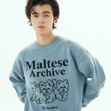 マルチーズアーカイブライングラフィックニット / Maltese archive line graphics knit