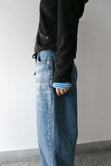 cats balloon denim pants(S-L)