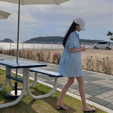 [Bellide made/Short, Long] キャンディ半袖シャツドレス