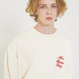 New Basic Script Crewneck Shirts (3color) (6675288785014)
