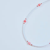 フラワーネックレス/FLOWER WHITE NECKLACE