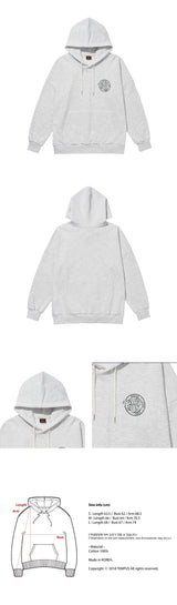 TEMPTING LOGO HOODIE [WHITE MELANGE] 