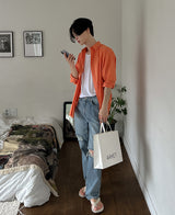 カラーマイレリーフビンテージデニムパンツ/Colmy Relief Vintage Denim