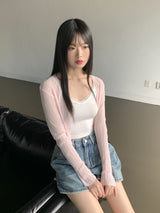 アガブレースクロップナッシュキャミソール / Agave lace cropped sleeveless sleeveless
