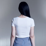 ピンタックスクエアネックTシャツ / PINTUCK SQUARE NECK T-SHIRTS (IV)