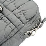 NEW SYMBOL RIVET QUILTING MINI CROSS BAG  GRAY