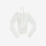 ランカシャー スリット ホルターネック T シャツ