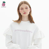 LINE LOGO RUFFLE SWEATSHIRT (3color) (6535237042294)