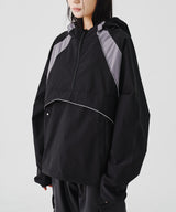 ANORAK TWO-TONE HOODIE (BLACK)