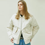 REVERSIBLE CWU-45P FLIGHT BOMBER JACKET CREAM