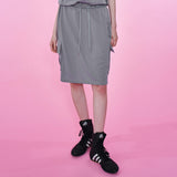 [NF] TRIKOT POCKET MIDI SKIRT (GRAY)_F23QD854