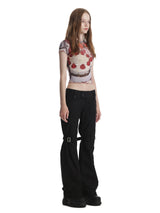 ローライズベルトパンツ / 0 8 low-rise belted pants - BLACK